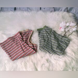 White Stag Bundle Of Two Striped Tank Tops Size M